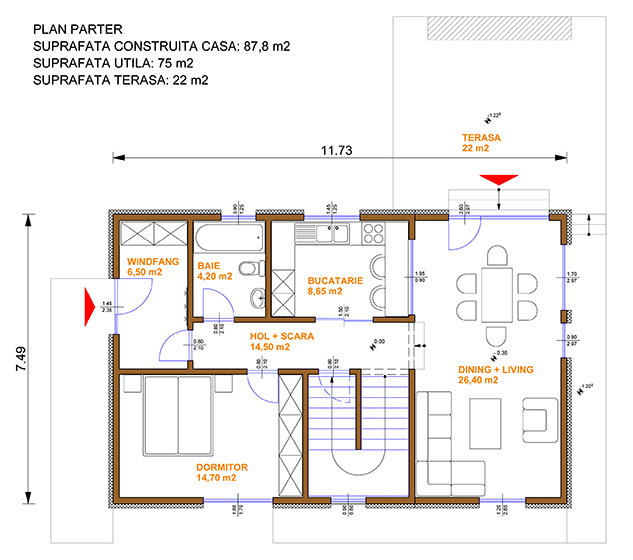 Plan parter casa Berlin